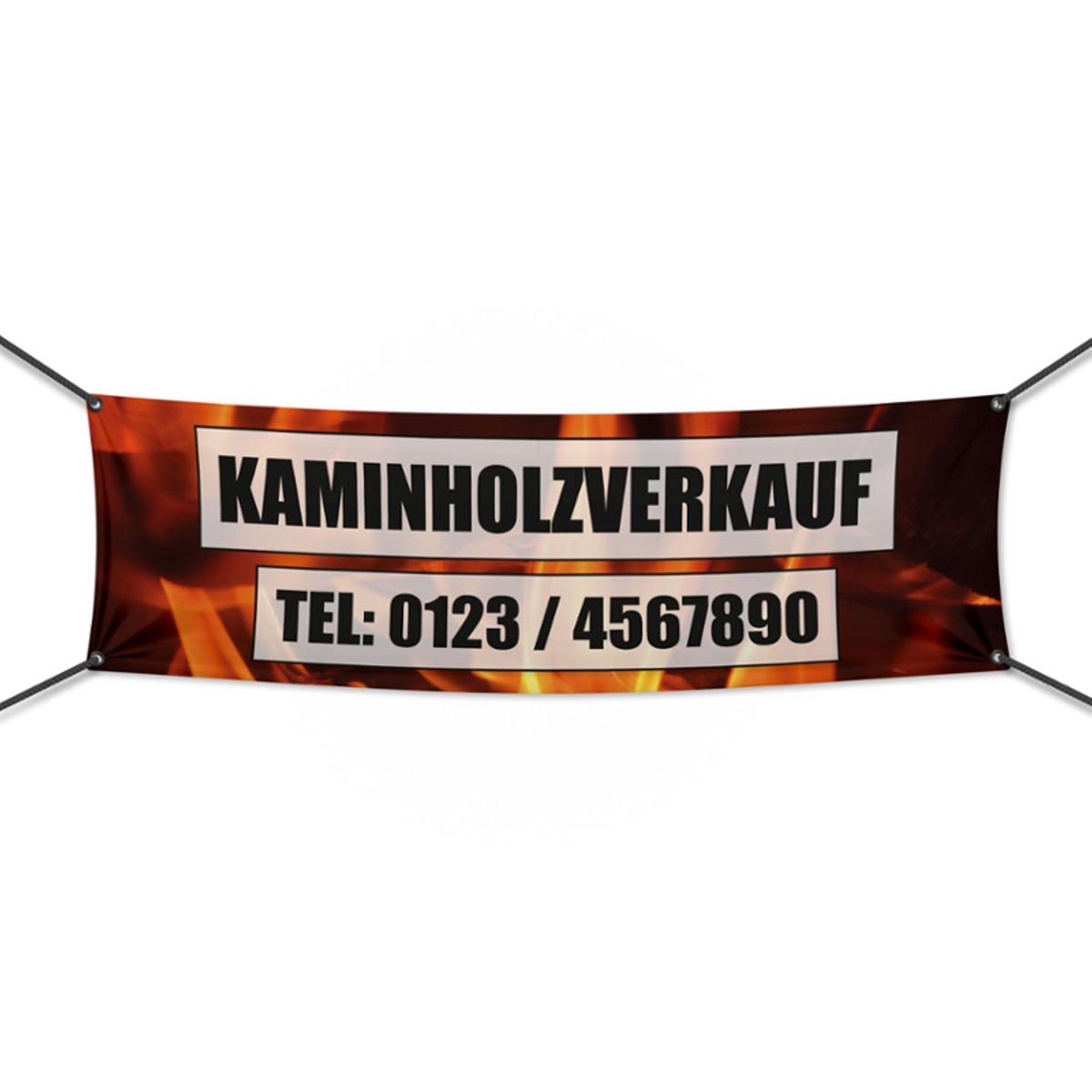 Kaminholz Verkauf Werbebanner, Wunschformat (2333)