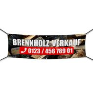 Brennholz Verkauf Werbebanner, Wunschformat (4129)