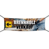 Brennholz Verkauf Werbebanner, Wunschformat (4126)
