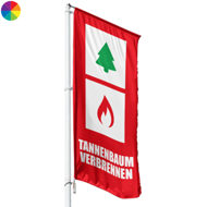 Tannenbaum Verbrennen Hissflagge, Fahne in 6 Größen (2807)