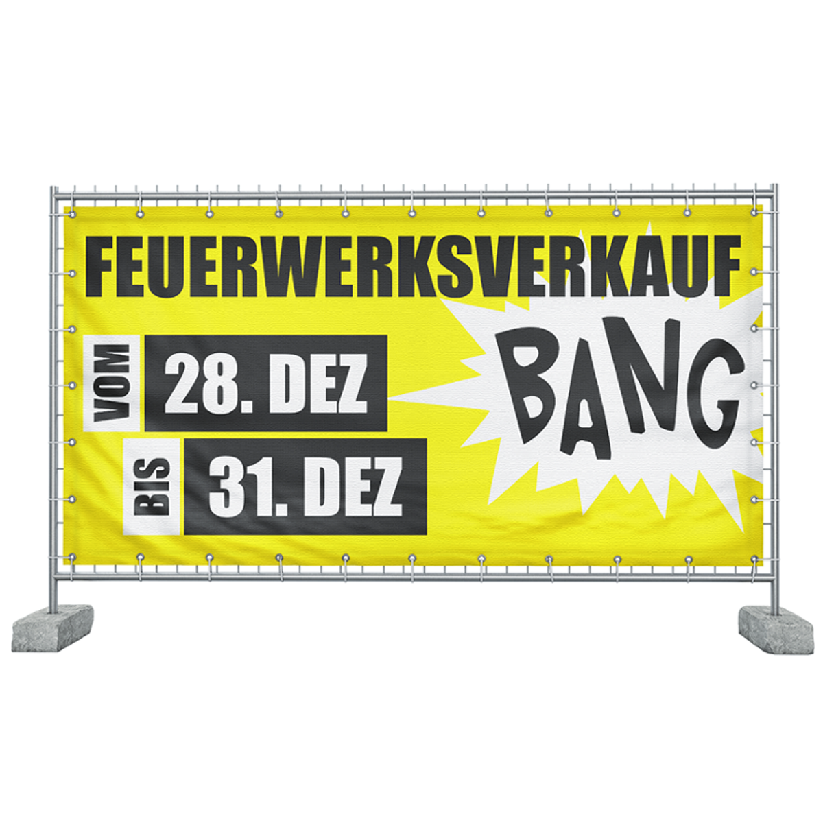 340 x 173 cm | Feuerwerksverkauf Bauzaunbanner (2167)