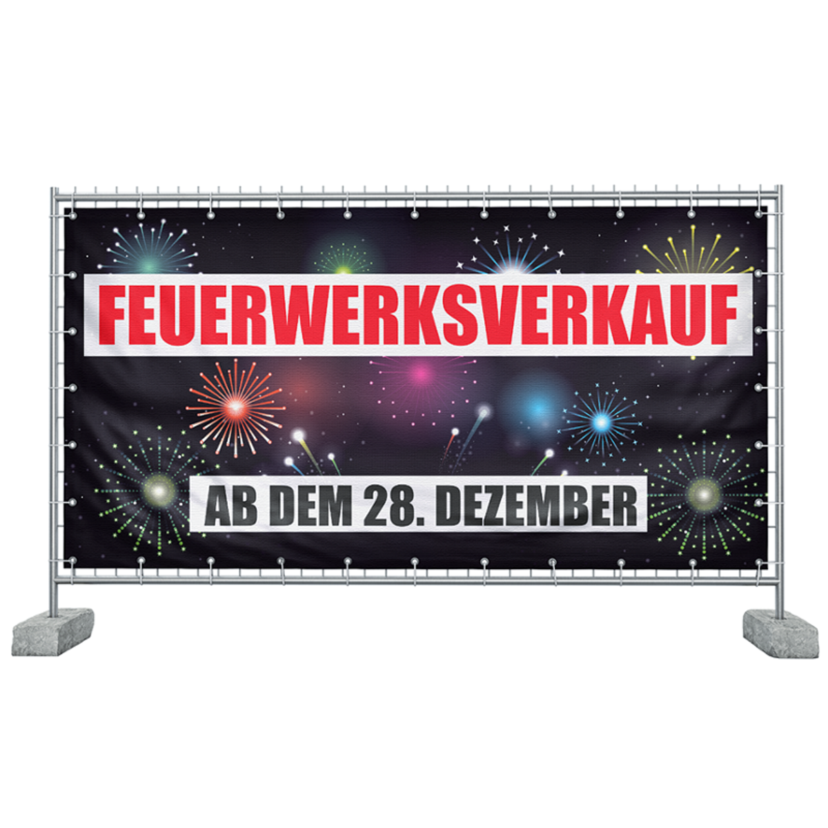 340 x 173 cm | Feuerwerksverkauf Bauzaunbanner (1549)