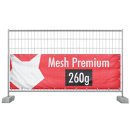 340 x 110 cm | Bauzaunbanner selbst gestalten, Mesh Premium B1