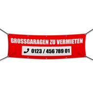 Großgaragen zu vermieten Werbebanner, Banner in 6 Größen (4014)