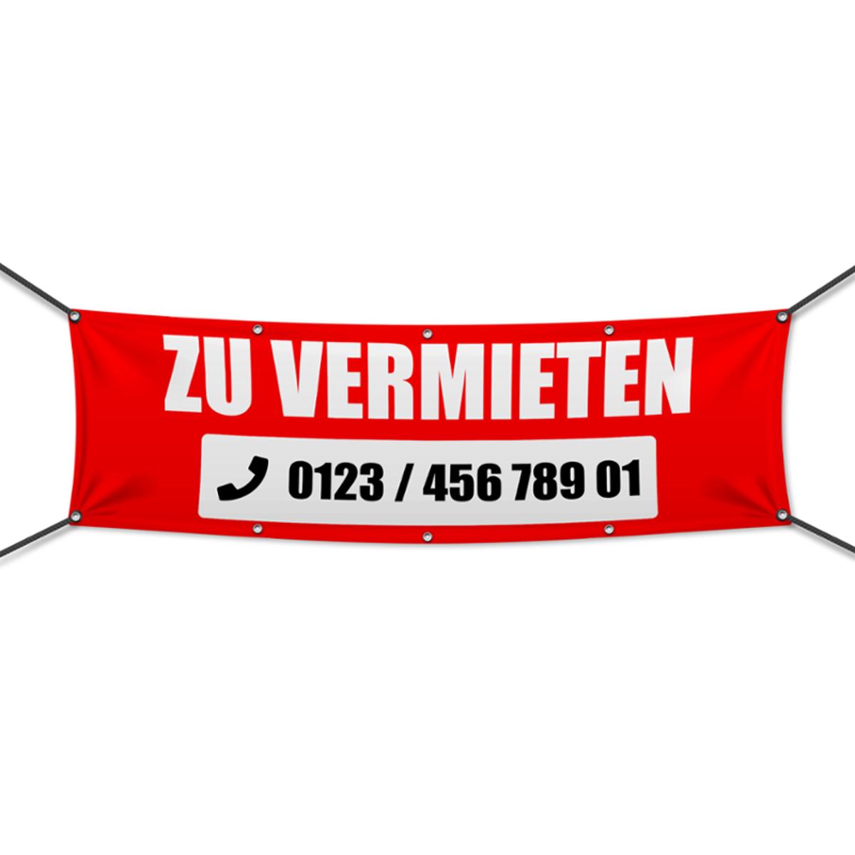 Zu vermieten Werbebanner, Banner in 6 Größen (4017)