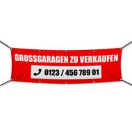 Großgaragen zu verkaufen Werbebanner, Banner in 6 Größen (4010)