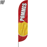 Pommes Beachflag, 3 Modelle, 4 Größen (2656)