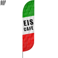 Eis Café Beachflag, 3 Modelle, 4 Größen (3169)