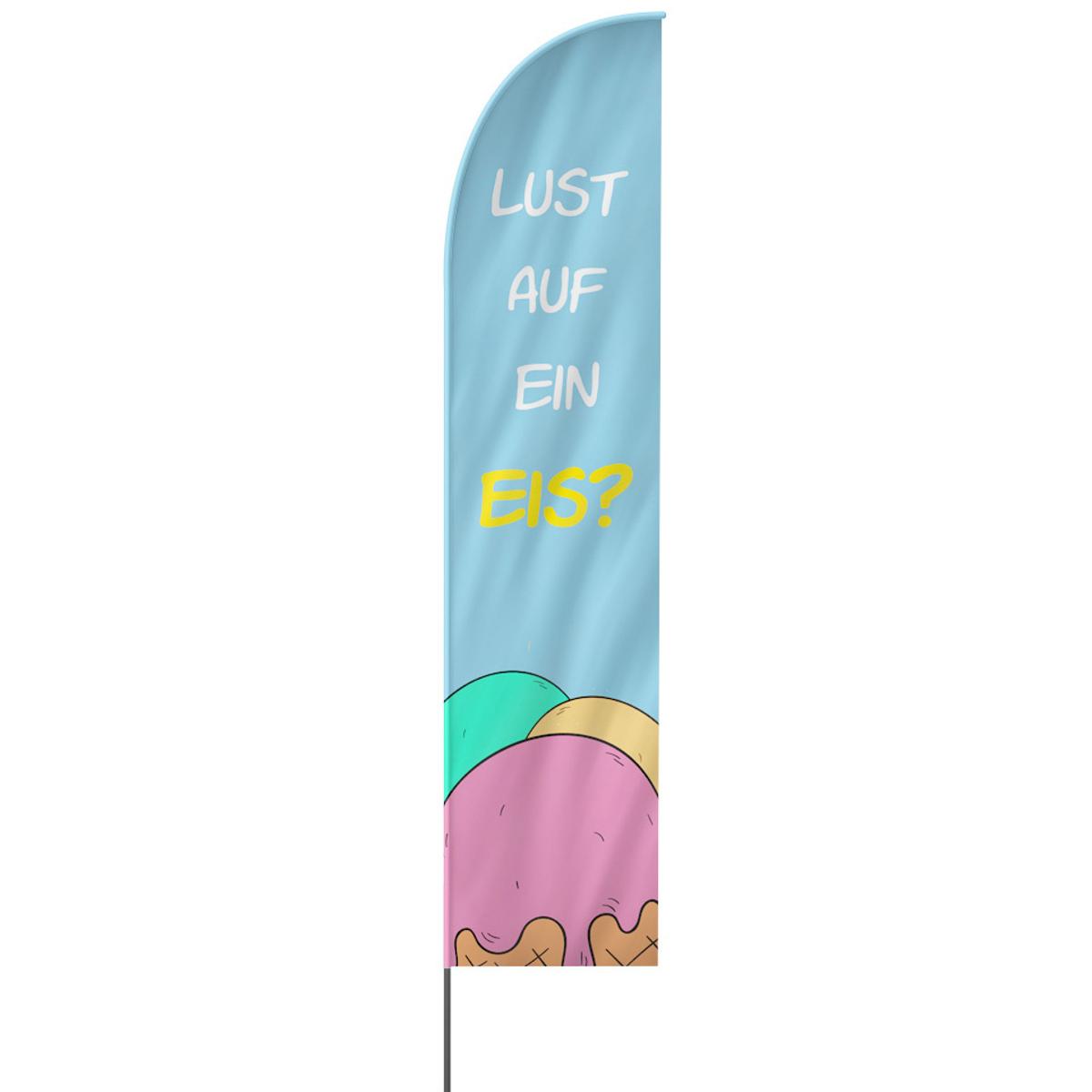 Lust auf Eis Beachflag, 3 Modelle, 4 Größen (1714)