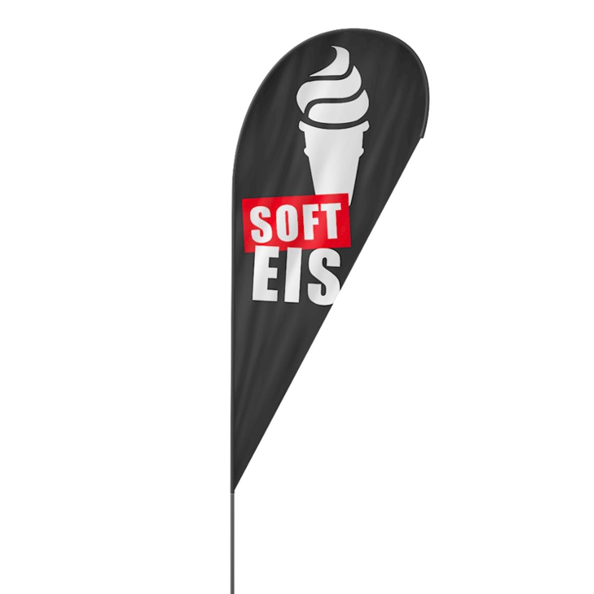 Softeis Beachflag, 3 Modelle, 4 Größen (3173)