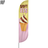 Softeis Beachflag, 3 Modelle, 4 Größen (3175)