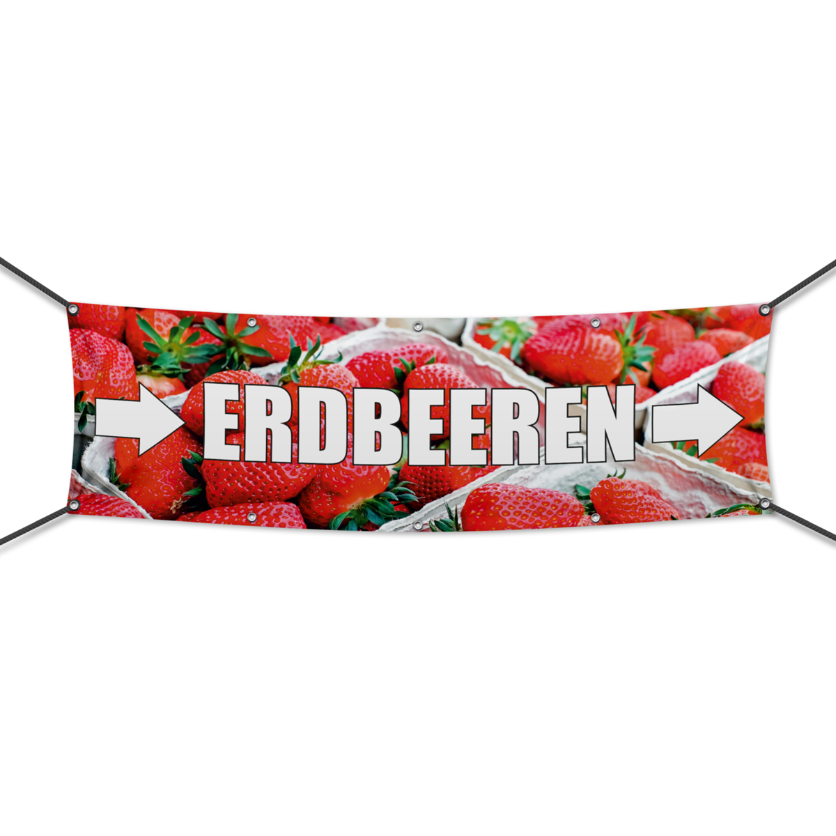 Erdbeeren Werbebanner, Banner in 6 Größen (1932)