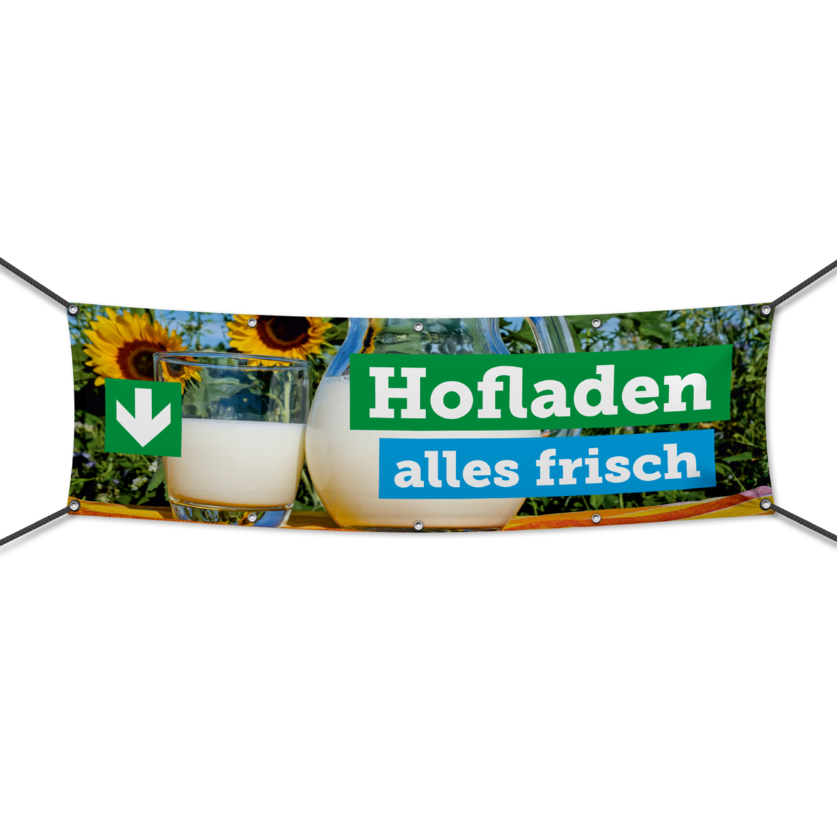 Hofladen Werbebanner, Banner in 6 Größen (3217)